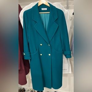 Vintage Forecaster of Boston Wool Coat, Teal, Sz 10